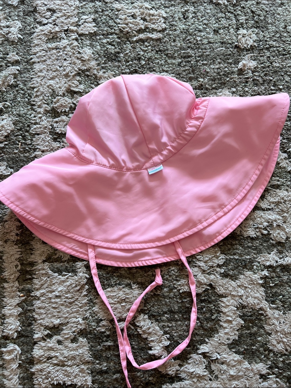 RuffleButts 2T-4T Pink Sun Hat with Chin Ties